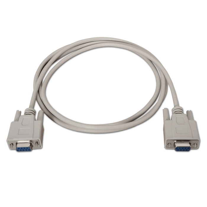 Aisens Cable Serie RS232 DB9 Hembra a DB9 Hembra 1,8 m Beige